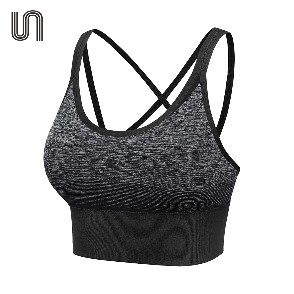 

Yoga Bras Women Softness Strappy Sexy Longline Sports Bra Padded Wirefree Criss Cross Back Brassiere Crop Tank Tops Bralette