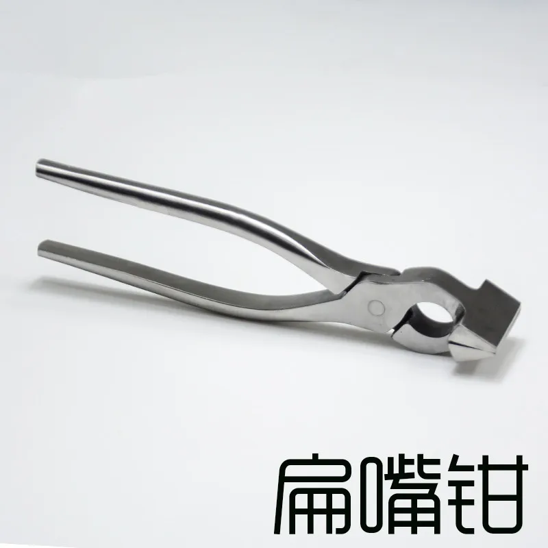 Handmade Shoes Shoe Repair Tool Flat Nose Pliers Mouth Duckbill Pressing Leather ...