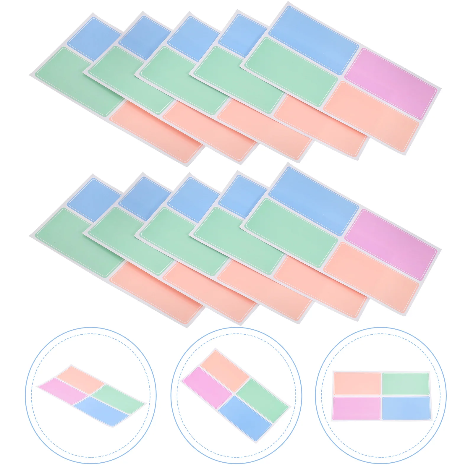 

100 Sheets Index Paper Name Sticker Students Labels Unisex Clothing Tag Stickers Preschool Bottle Daycare Reusable