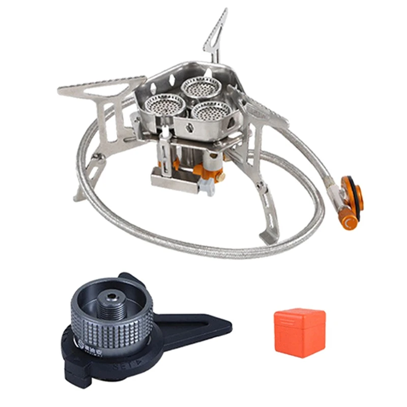 Туристическая газовая горелка для кемпинга 3 головки 5800 Вт