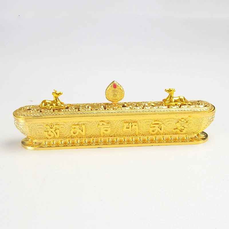 

Medium Size Incense Sticks Holder Metal Alloy Gold Line Stick Incense Burner Holder Temple Home Yoga Room Decoration
