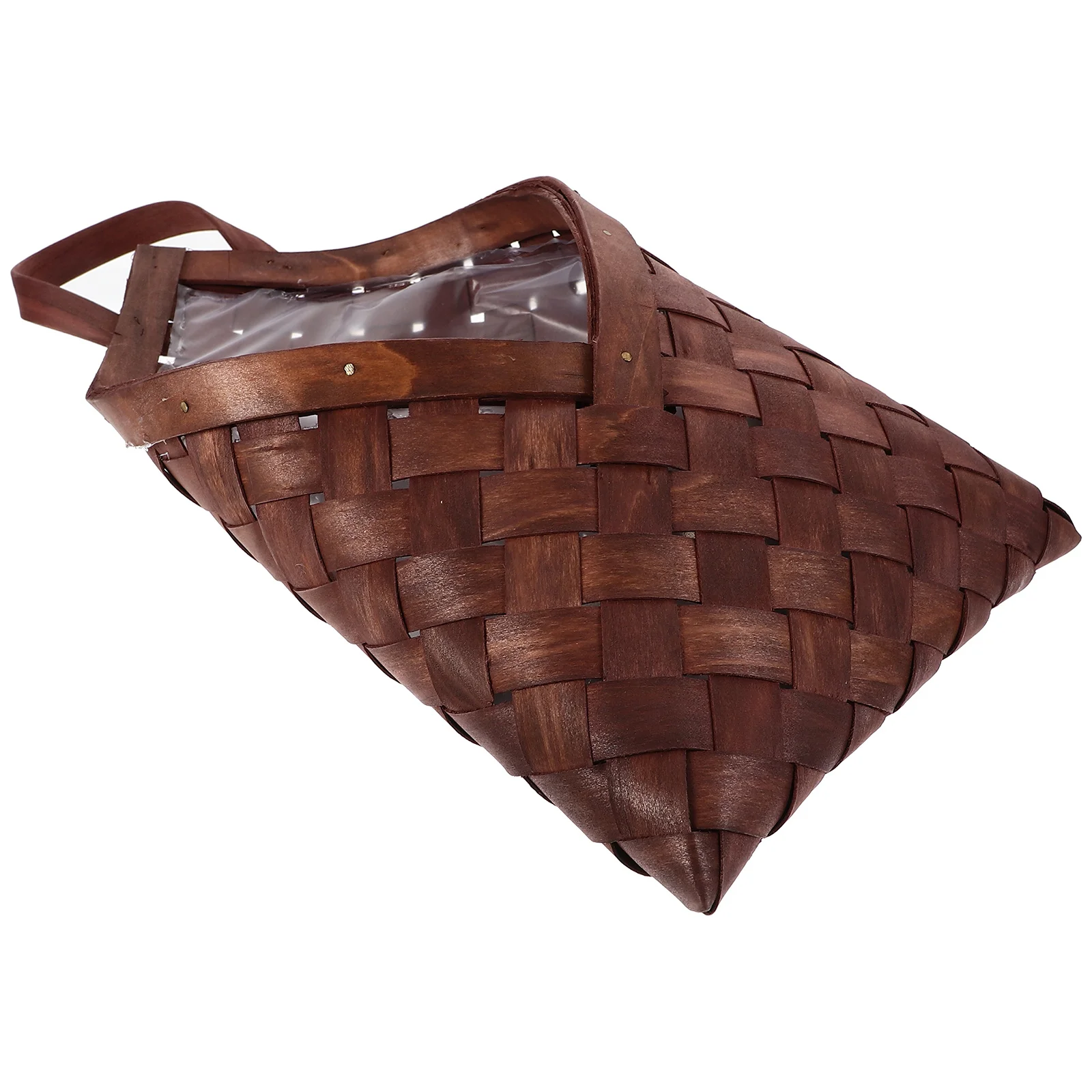 

Storage Rack Fence Flower Pots Wall Hanging Woven Basket Wooden Organizer