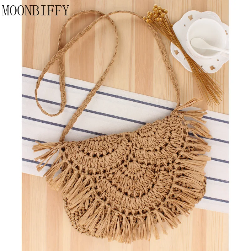 

Сумка Соломенная женская, лето, 2022, плетеная, с кисточками