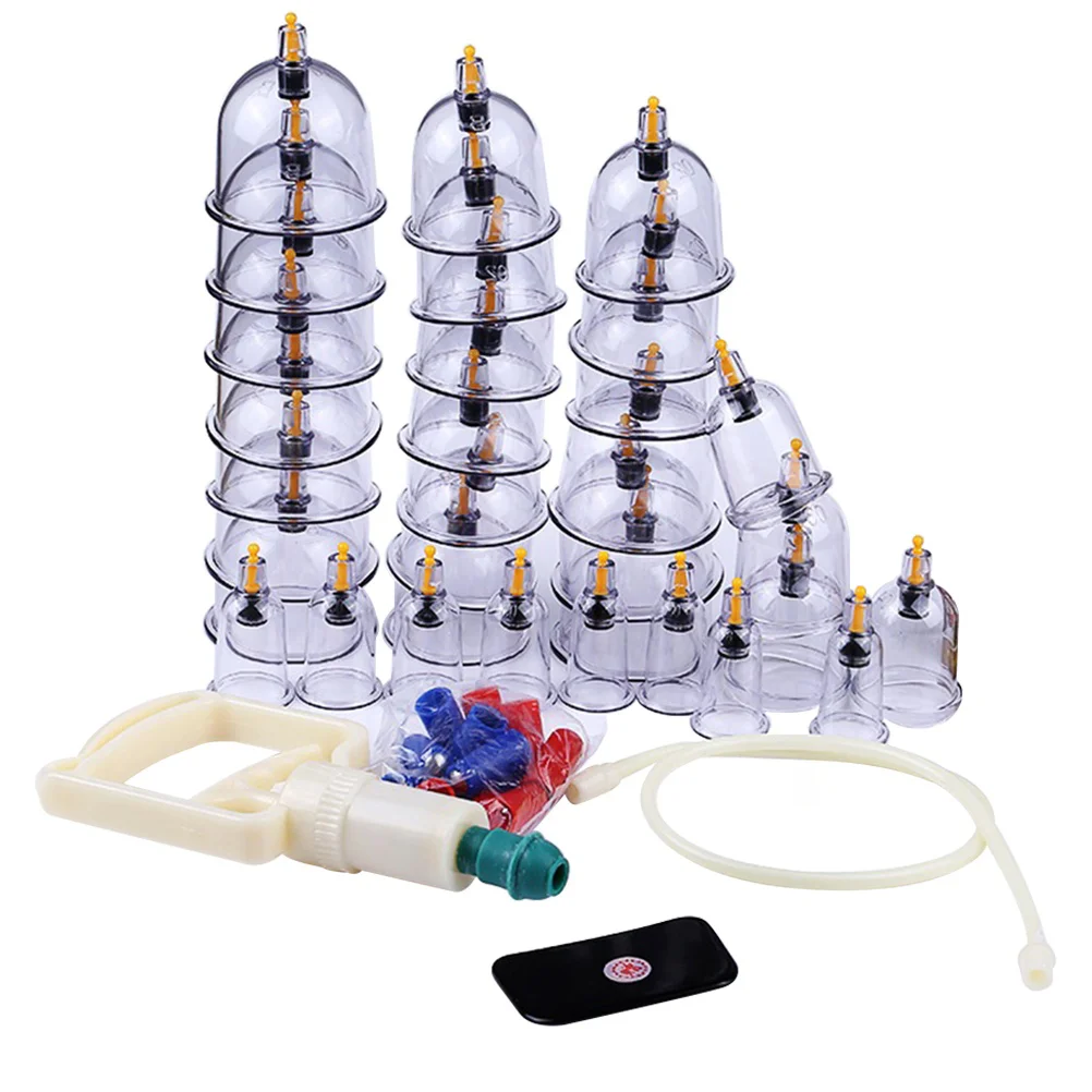 

32pcs Suction Cup Chinese Cupping Set Vacuum Cupping Cup for Neck Back Acupoint Cup Tool