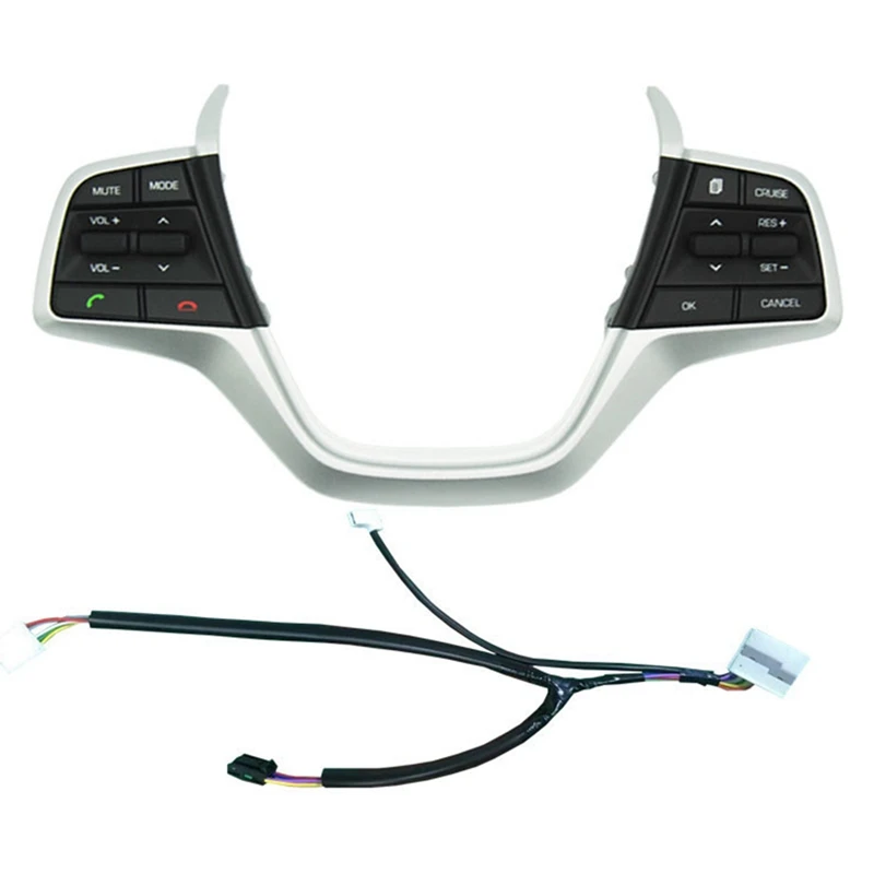 

Car Control Volume Channel Phone Cruise Control Steering Wheel Buttons Switch Car Steering Wheel Button For Hyundai Elantra 1.6L
