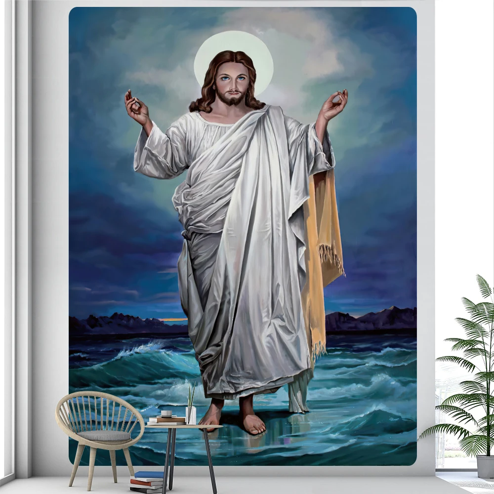 Гобелен Иисус Домашний Декор спальня простыня хиппи бохо Коврик для йоги