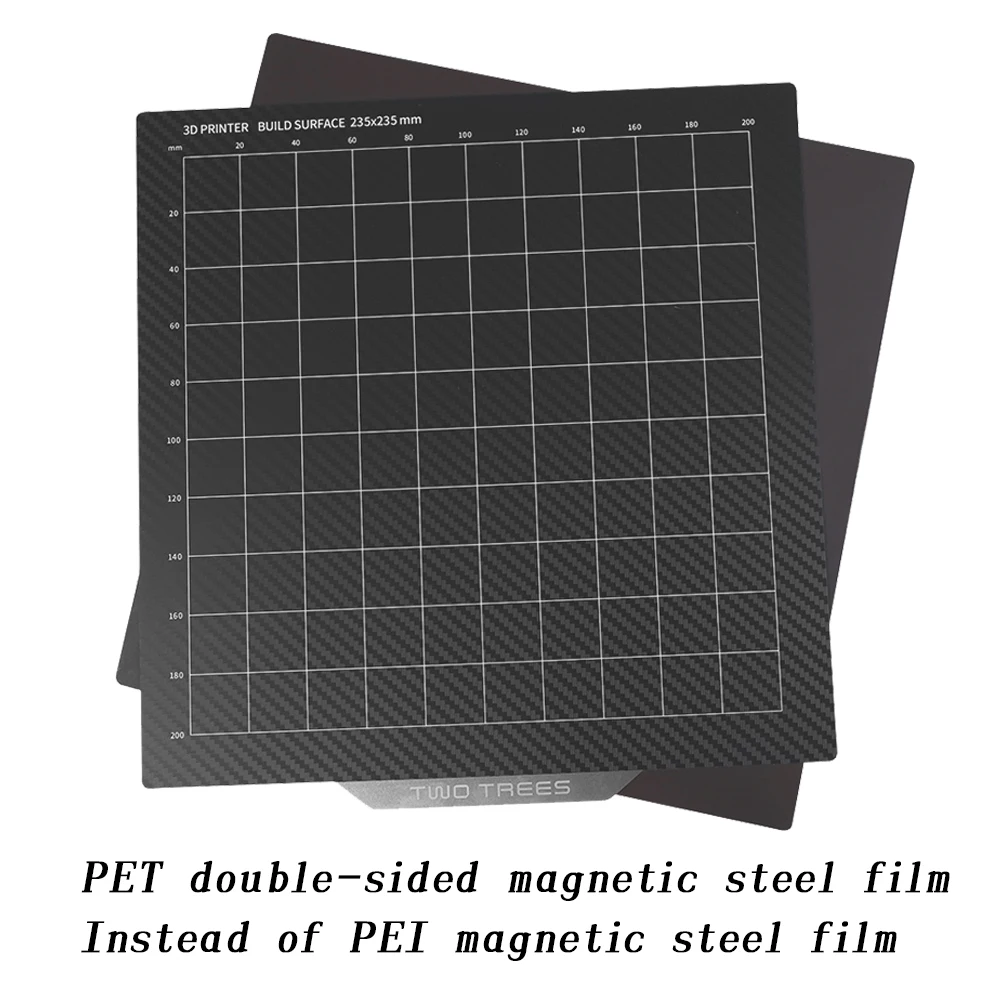 

Twotrees New 3D Printer Parts PET Spring Steel Sheet (Smooth) With Magnetic Base 220/235/310mm For 3D Printer Ender 3 V2 CR10
