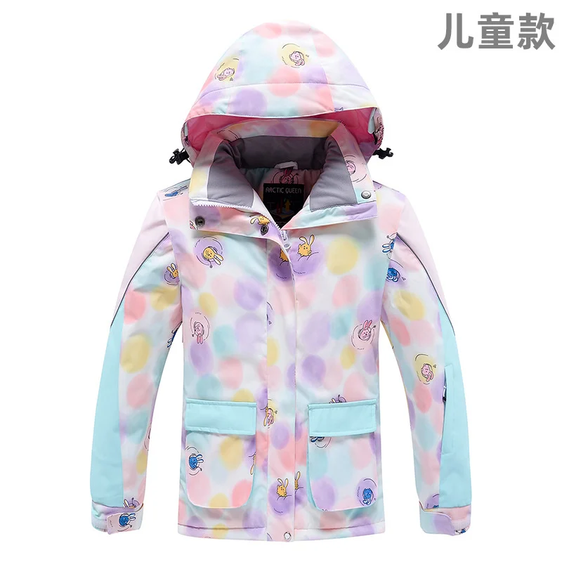 Girls Winter Thermal Snowboarding Jacket Children Professional Waterproof Warm Camping Hiking Jacket Kids Thick Ski Jacket Sport