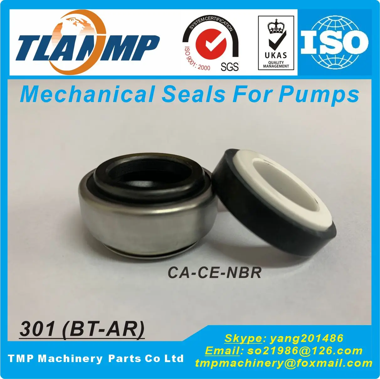 

301-25L (BT-AR-25L) , 301-25 L , Rubber Bellow TLANMP Mechanical Seals (d3=47mm, d7=50mm)|Equivalent to BT-AR Seals