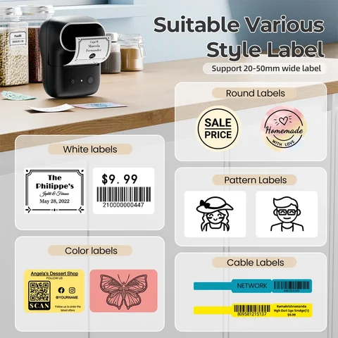 Портативный термопринтер этикеток Phomemo M108 Bluetooth