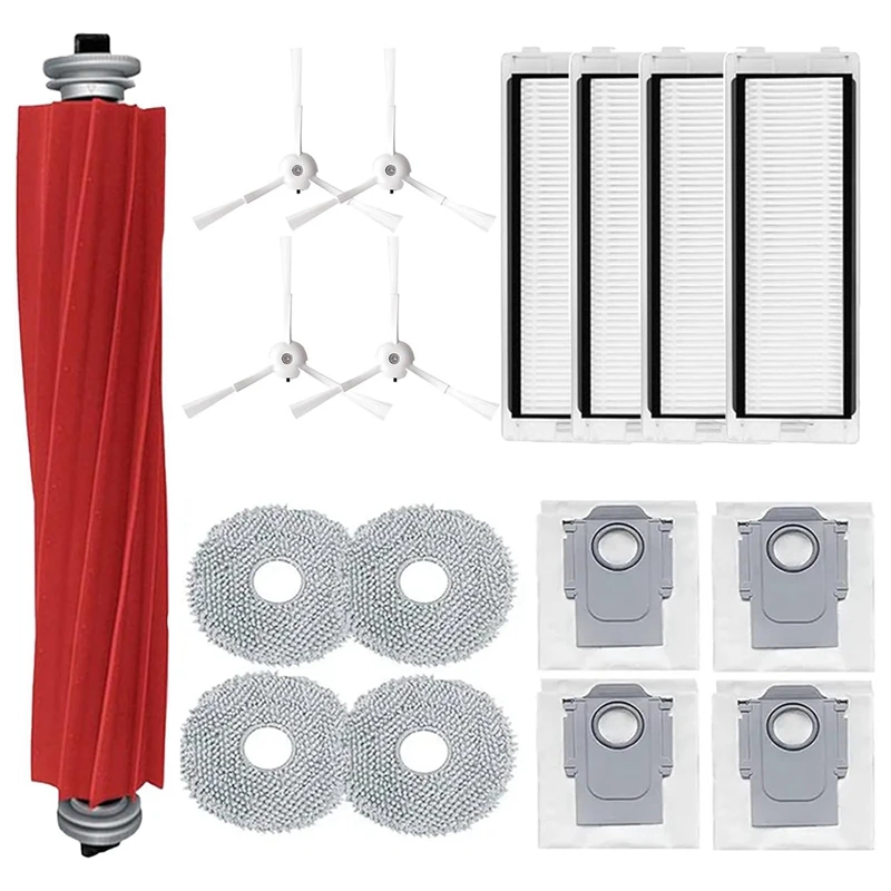 

Main Brush, Wipe, Dust Bag As Shown Replacement Parts Accessories Kit For Roborock Q Revo For Roborock P10 Robot Vacuum Cleaner