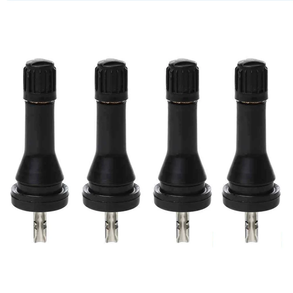 

Tyre Stem Valve Stems Snap In TPMS Tyre Pressure Sensor Valve 4pcs Black Caring Plastic Car Accessories Durable