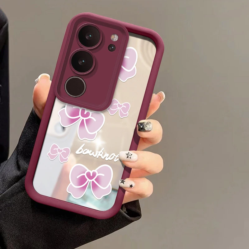 Корейский милый чехол с бантом для Xiaomi Poco C75 C65 C61 C55 C40 C31 противоударный защитный