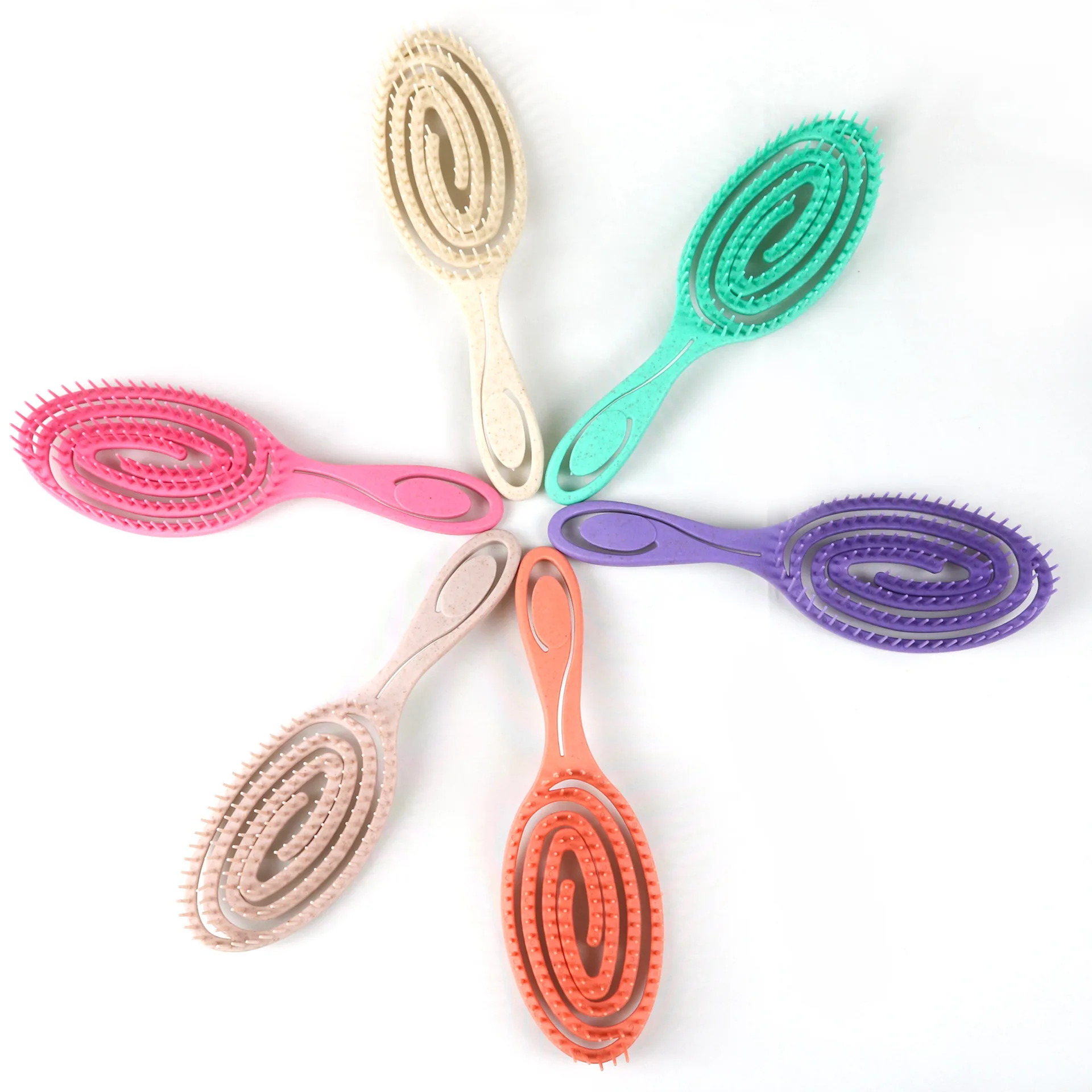

Elliptical hollowing out Hair Scalp Massage Comb Hairbrush Wet Curly Detangle Hair Brush for Salon Hairdressing Styling Tools