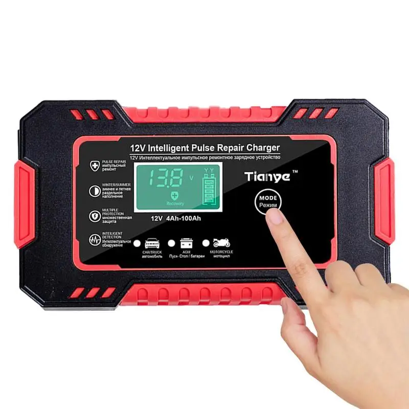 

Smarter Battery Charger Fully Automatic Smart Battery Charger Battery Holder Desulfator For Car Truck Motorcycle Lawn Mower