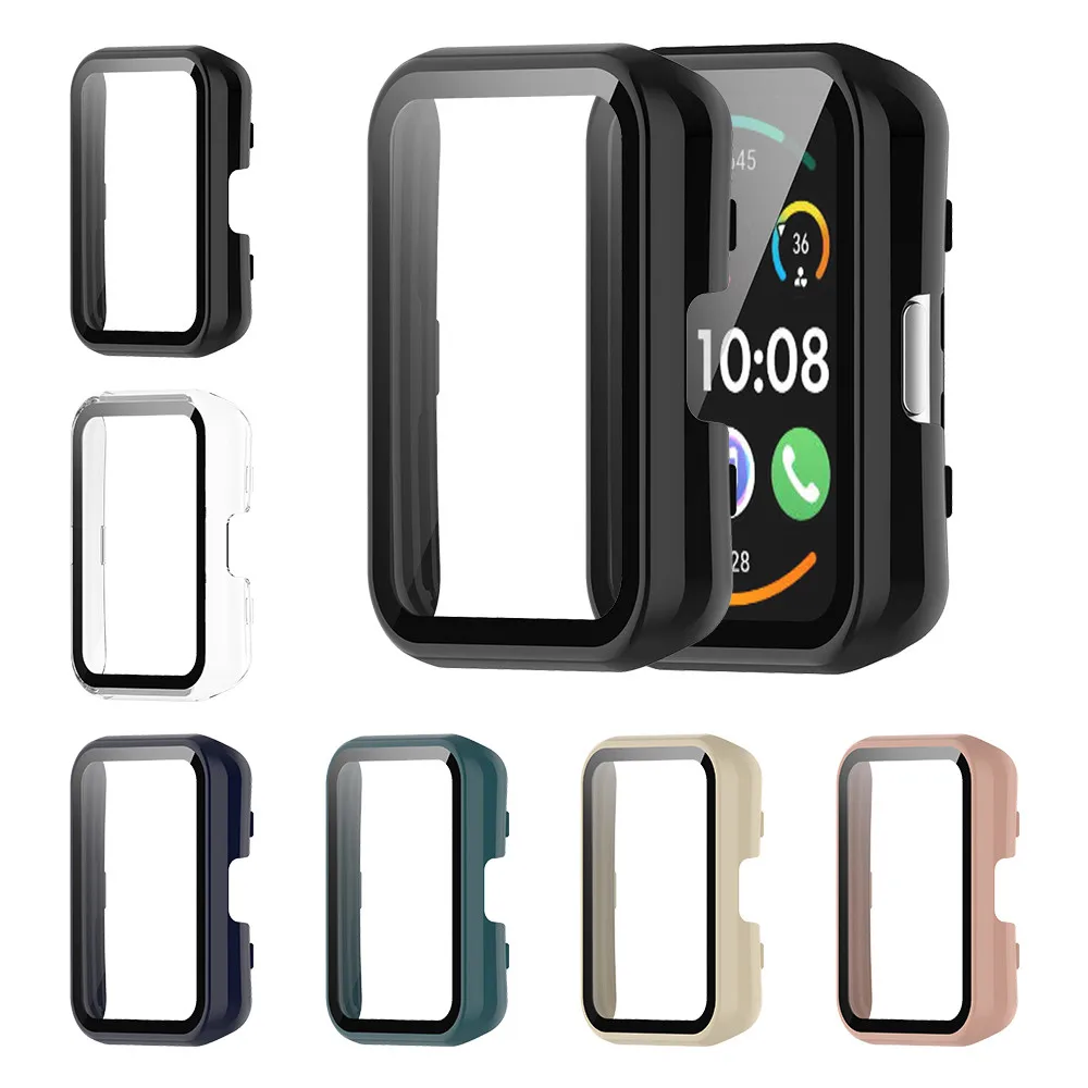 

For Huawei Watch Fit Case Hard PC + Tempered Glass Huawey WatchFit Screen Protector Wrist Bracelet Cover SmartWatch Accessories