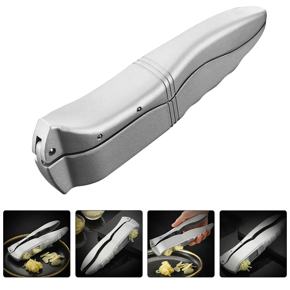 

Garlic Press Crusher Manual Metal Tool Processor Handheld Mincerclove Gadgets Kitchen Ginger Grinder Presser Rocker Roller