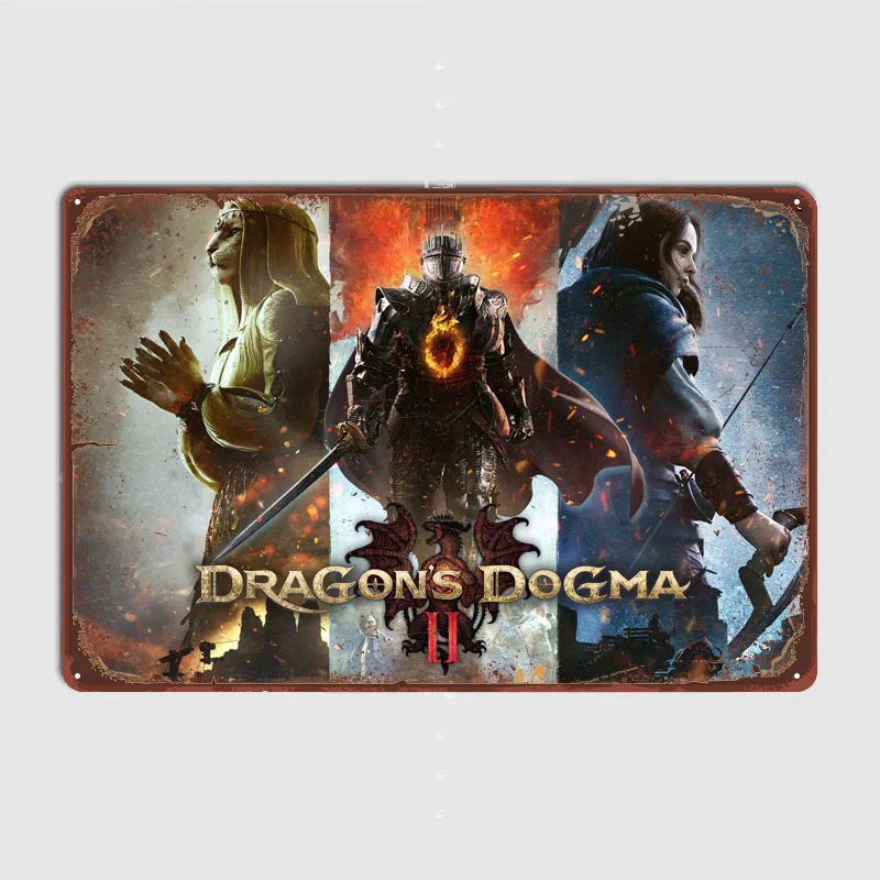 Драконы Dogma 2 постера винтажные металлические знаки для паба клуба кофе бара