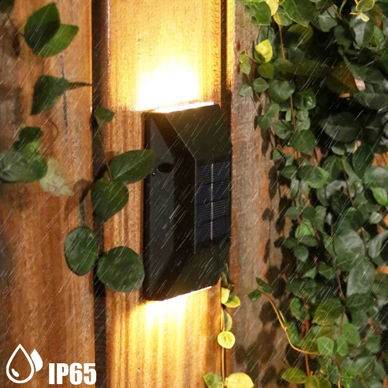 

1/2/4/6/8PCS Smart LED Solar Light Outdoor IP65 Waterproof Garden Light Solar Powered Wall Lamps Sconces Fence Garden Decoration
