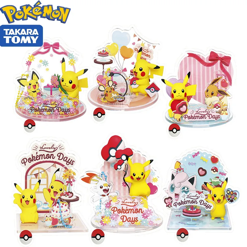 Новинка 6 стилей Покемон аниме фигурка Пикачу мистическая коробка супер кавайная