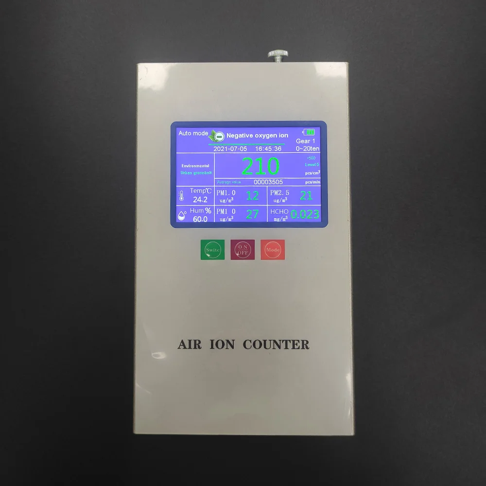 

Industrial high precision negative oxygen ion detector German core air anion portable tester formaldehyde PM2.5 analyze