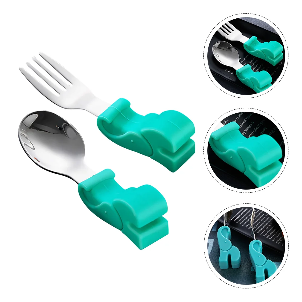 

Complementary Food Baby Spoon Fork Set Child Toddler Suit Self Feeding Forks Stainless Steel