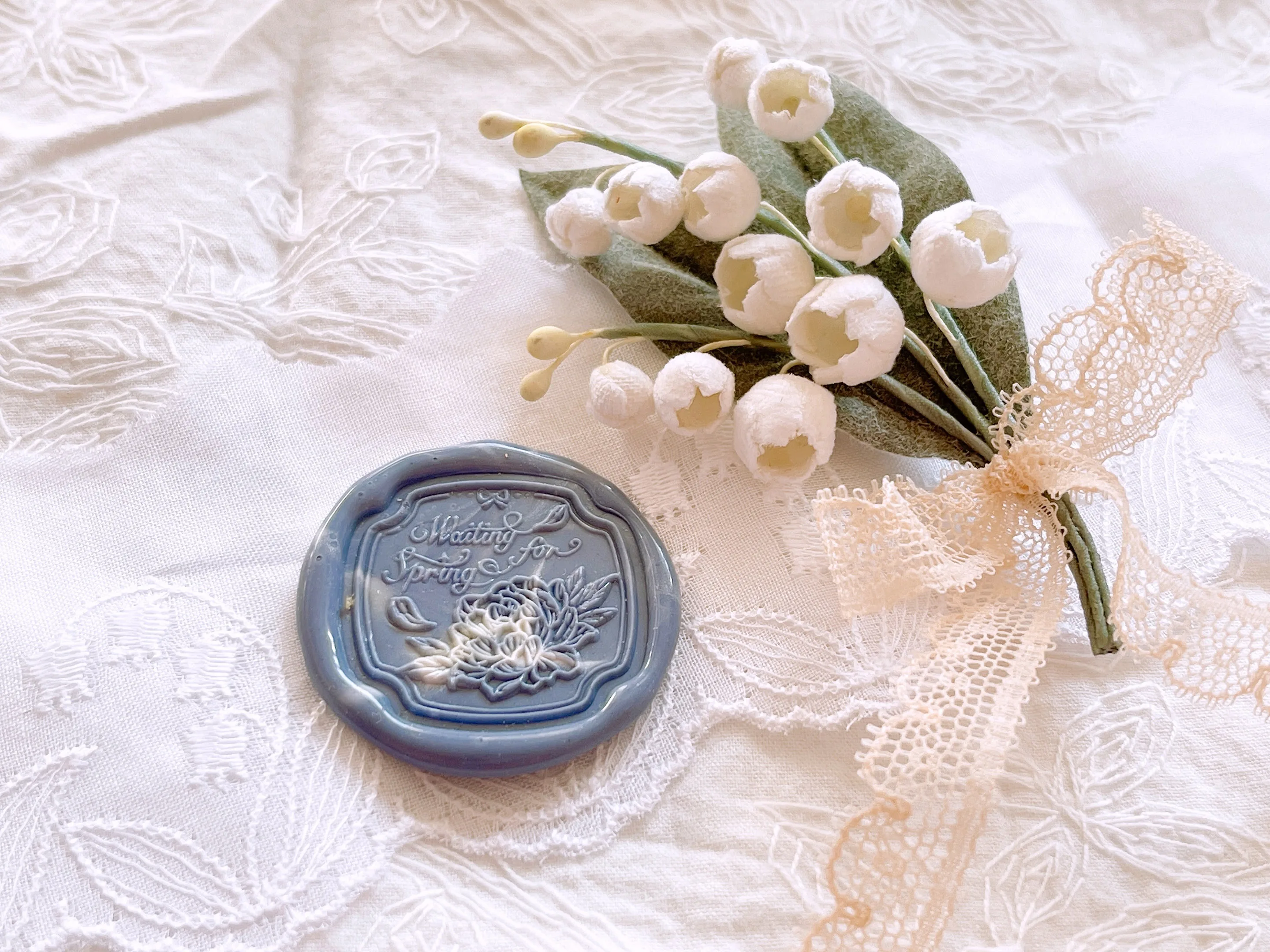 Креативный штамп с рисунком пиона специальная форма восковая печать на головке