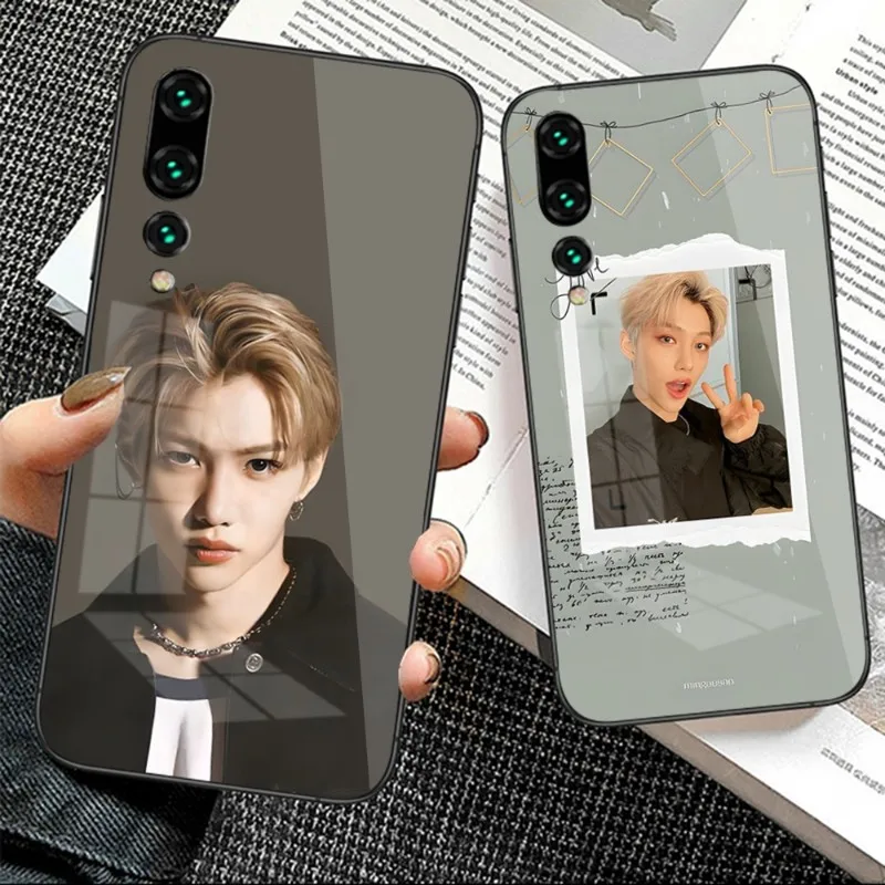 

Милый чехол Felix для телефона Huawei P50 P40 P30 P20 Pro Mate 40 30 20 Pro Nova 9 8 7 PC, стеклянный чехол для телефона
