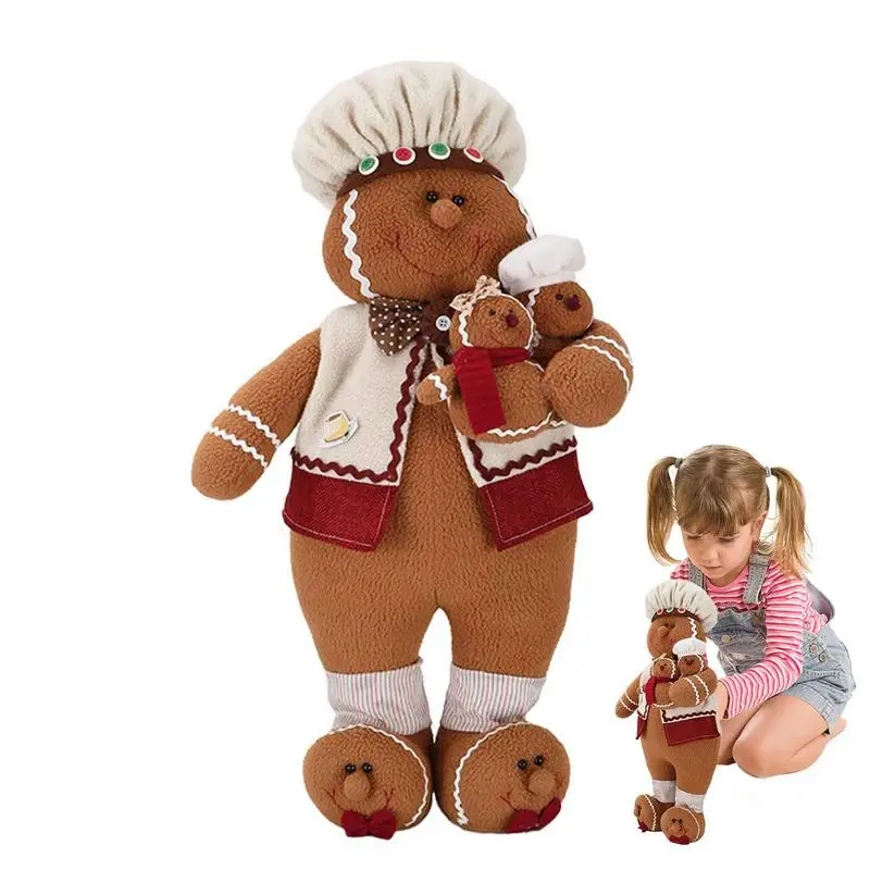 

Рождественская плюшевая Имбирная игрушка 54 см, кукла-печенье, Набивная игрушка в виде животного, подушка для обнимания 023, новое Рождественское украшение для детей