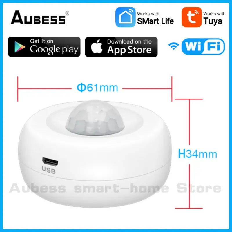 

Tuya WiFi PIR Motion Sensor Smart Home Infrared Passive Detector Security Burglar Alarm Sensor Remote Smart Life Automation Sys