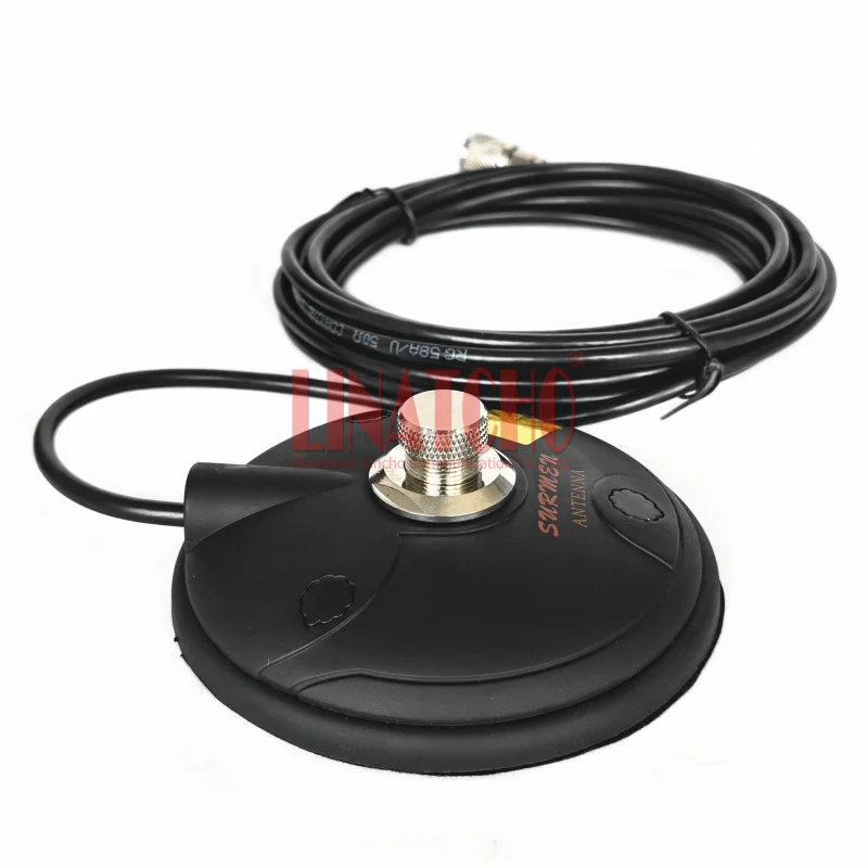 PL259 Car Antenna K-115M Strong Magnetic Base Magnet 4 Meters RG58U Cable Can be Freely Changed