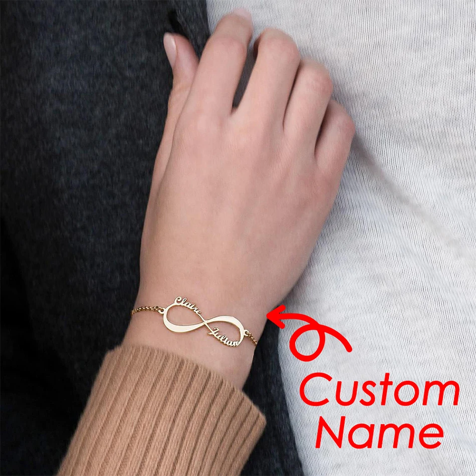 Orazio Customized Name Bracelet 14K Gold Personalized Letter Stainless Steel Design Jewelry Gift Support Wholesale Dropshipping