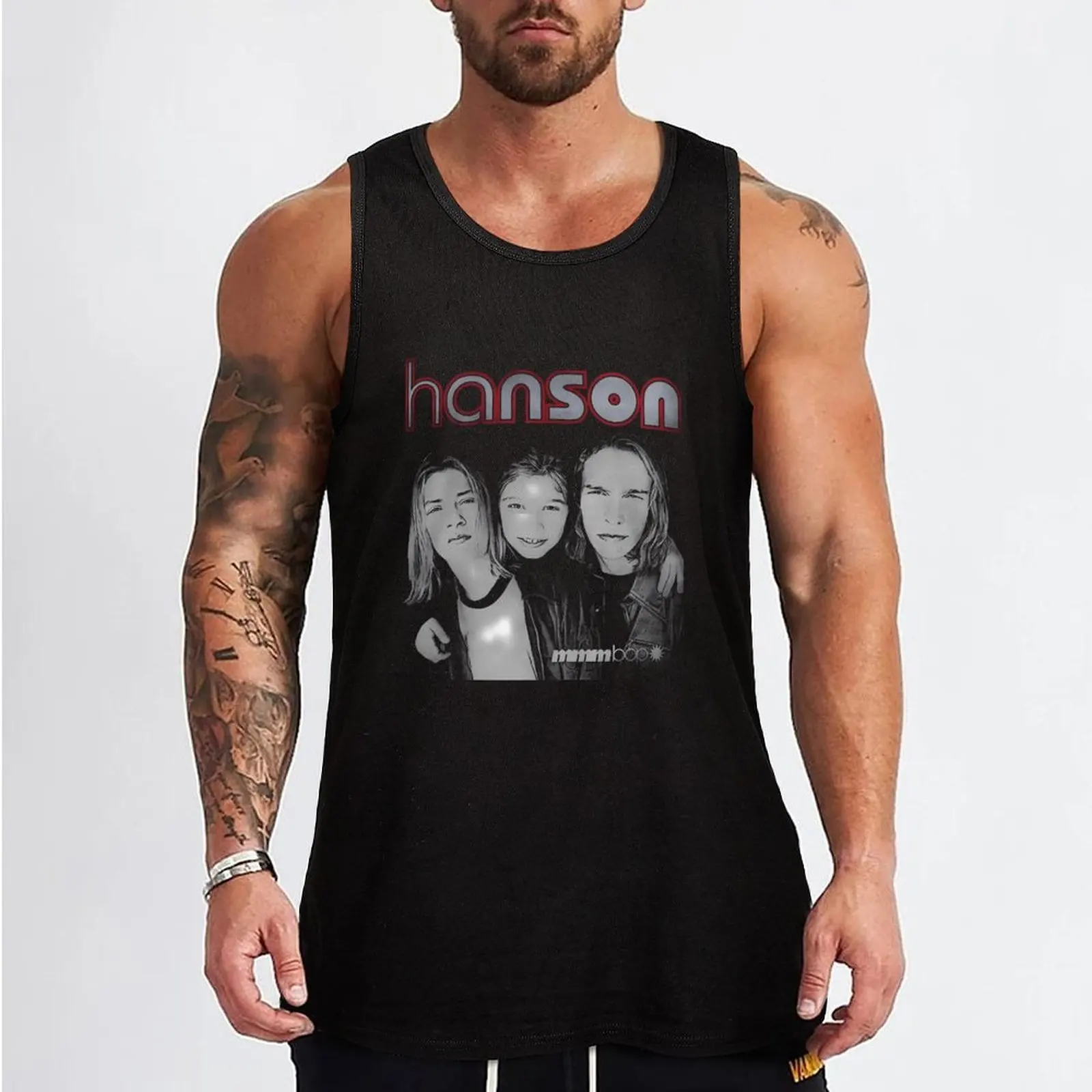 Фото Майка Hanson Band, базовая повседневная безрукавка, однотонная, легкая №2