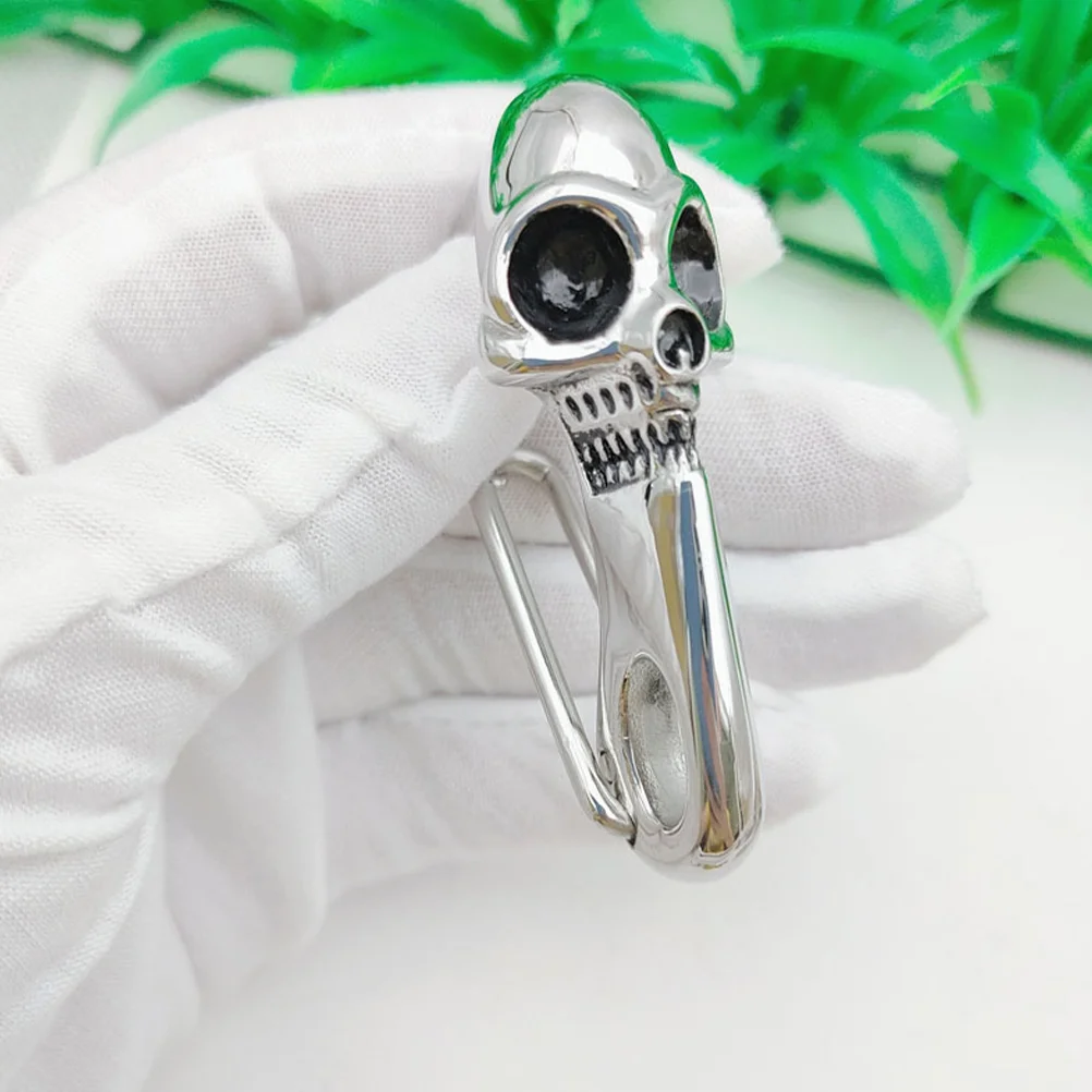 Брелок с черепом ремешки готическое кольцо сверхмощный карабин зажимы-карабины