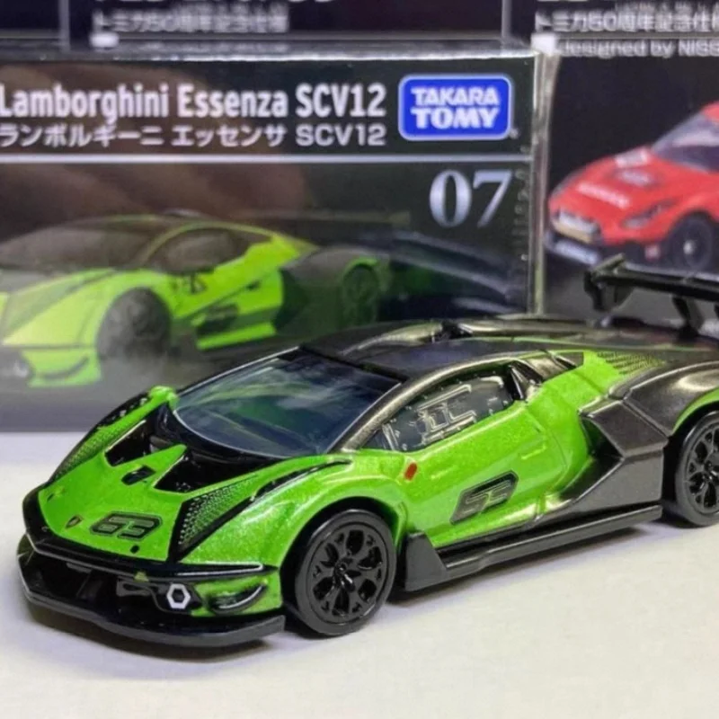 Фото Оригинальная модель Tomy Lamborghini SCV12 из литого сплава, спортивный автомобиль, черная коробка, модель TP07, креативная коллекционная хобби-модель, подарок для друга №2
