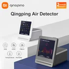 Детектор воздуха Xiaomi Qingping, детектор воздуха с сенсорным IPS экраном, CO2, PM2.5, датчик влажности и температуры, дыма, для помещений и улицы
