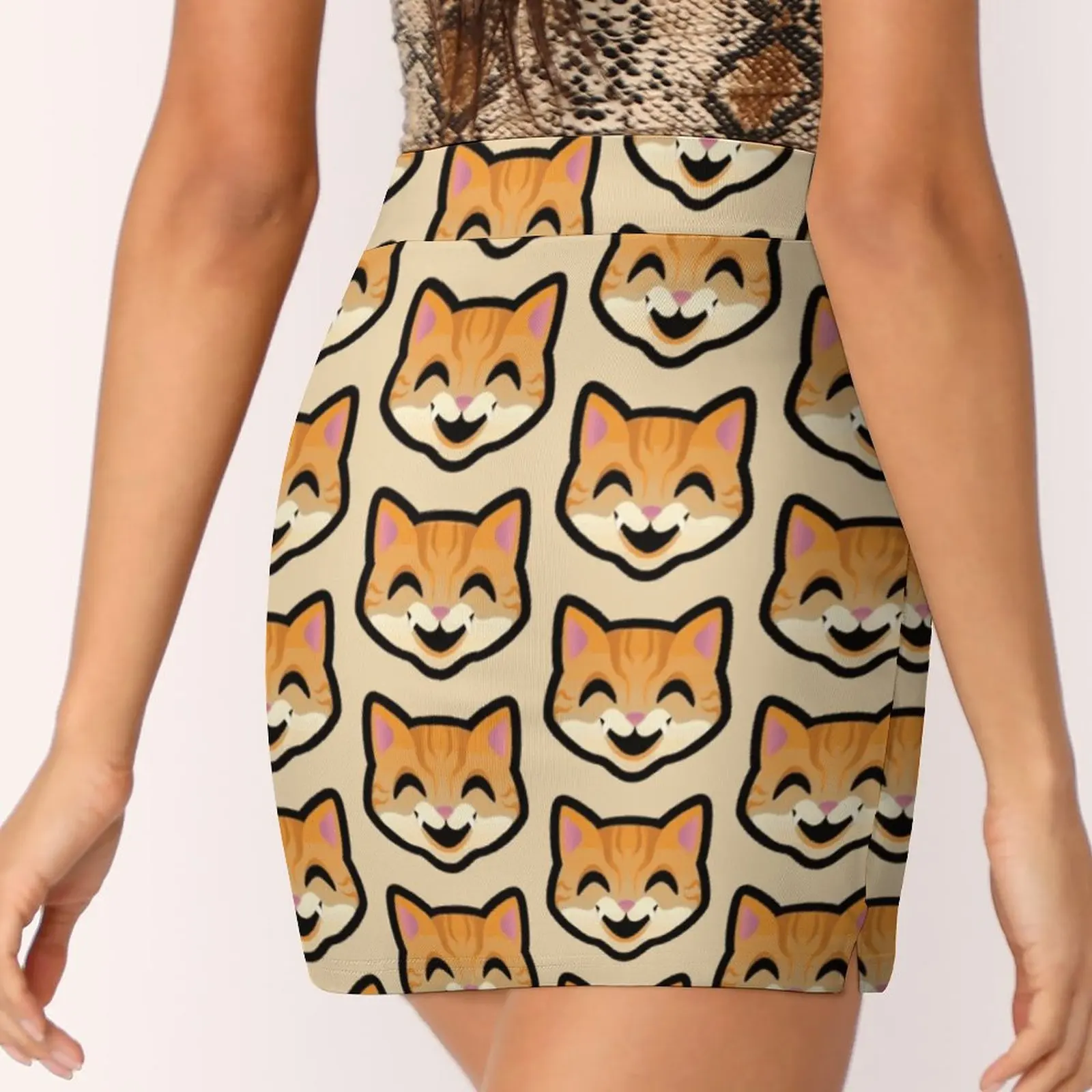 Оранжевая Женская Спортивная юбка для танцев и фитнеса