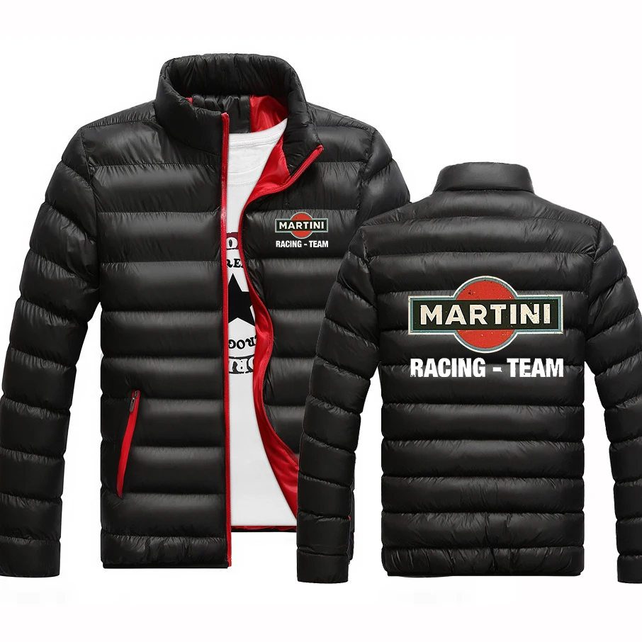 

2022 Martini Racing Printed Men's Warm Coats For Autumn Winter High Quality Harajuku Style Windproof Padded Down Jacket