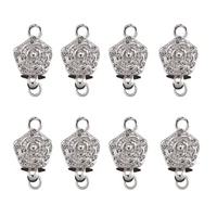5 sets rose flower shape brass pinch push box clasps for jewelry making bracelet necklace diy findings 10x15mm