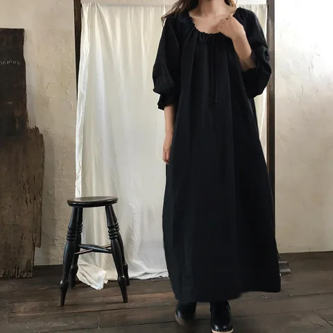 white christmas dresses Vitamin A Mari Maxi Dress Black Crinkle Linen