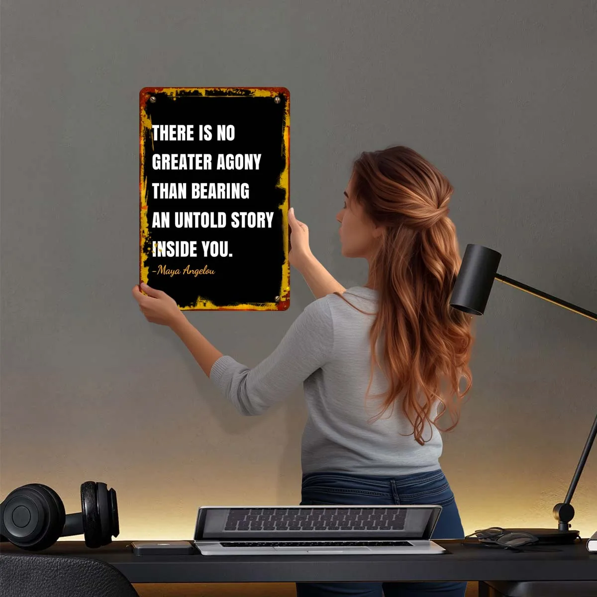 Металлическая табличка Maya Angelou Quotes