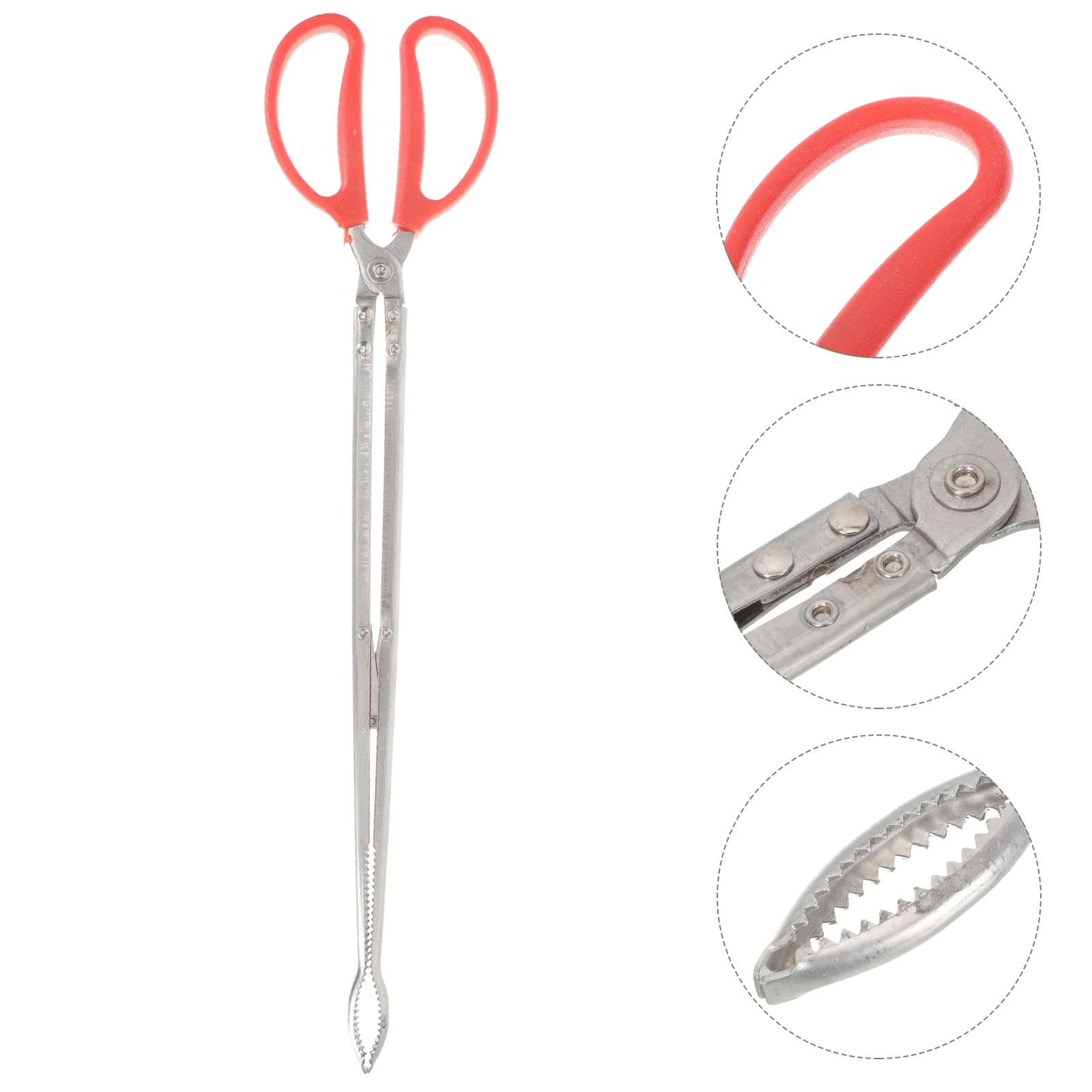 

Firewood Tongs Stainless Steel Garbage Clip Heavy Duty Fireplace Log Tweezers Claw Grabber Rubber Picker