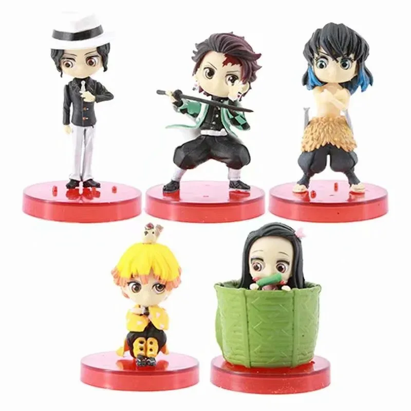 

5 Style Demon Slayer: Kimetsu no Yaiba PVC Action Figure Model Collectible Toy Doll Gifts For Children