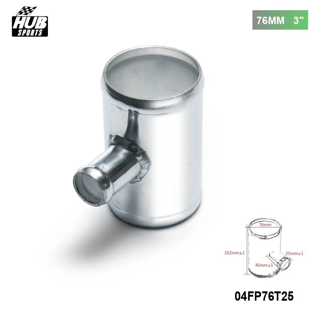 76mm 3&quot T-Piece Aluminum Intake Cooling Systems Turbo intercooler T-Pipe piping for 25mm OD BOV For TOYOTA SUPRA 86-92 04FP76T25 - купить