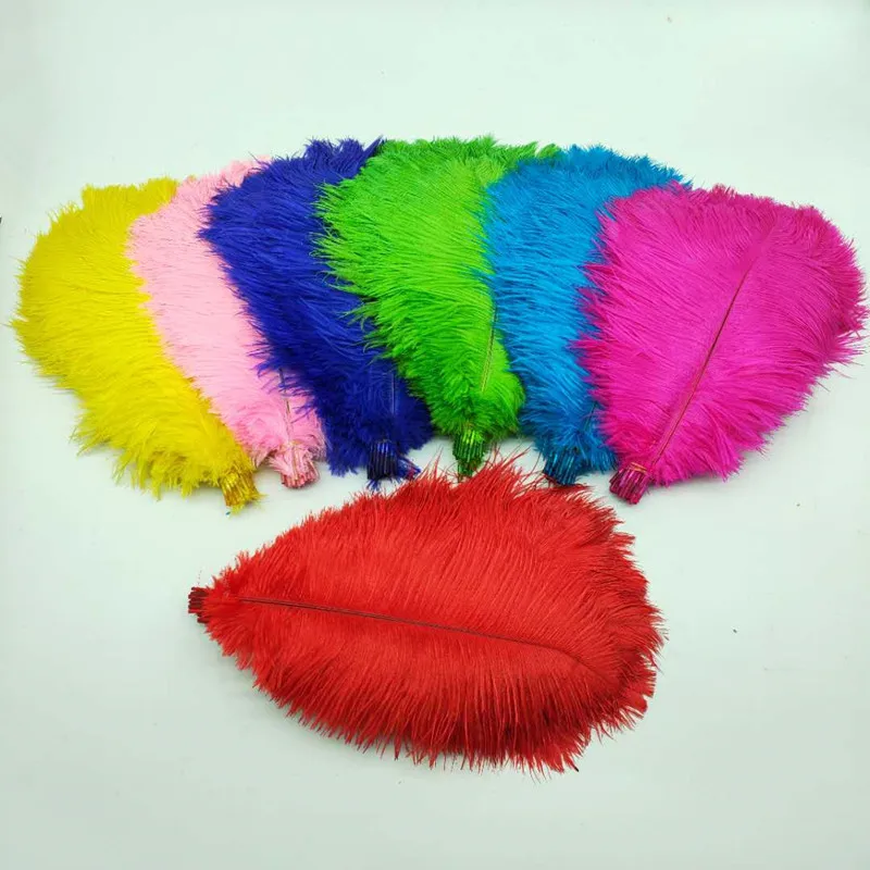 

10Pcs 35-40 CM cheap colored ostrich feathers For Crafts Hotel Party wedding decoration plumes White Black Feather ostrich pluma