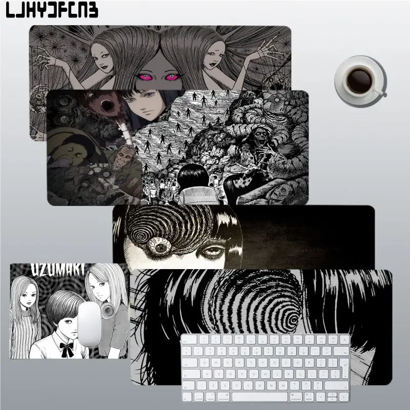 

LJHYDFCNB Junji Ito Tees Horror In Stocked Office Mice Gamer Soft Mouse Pad Size For CSGO Game Player Desktop PC Computer Laptop