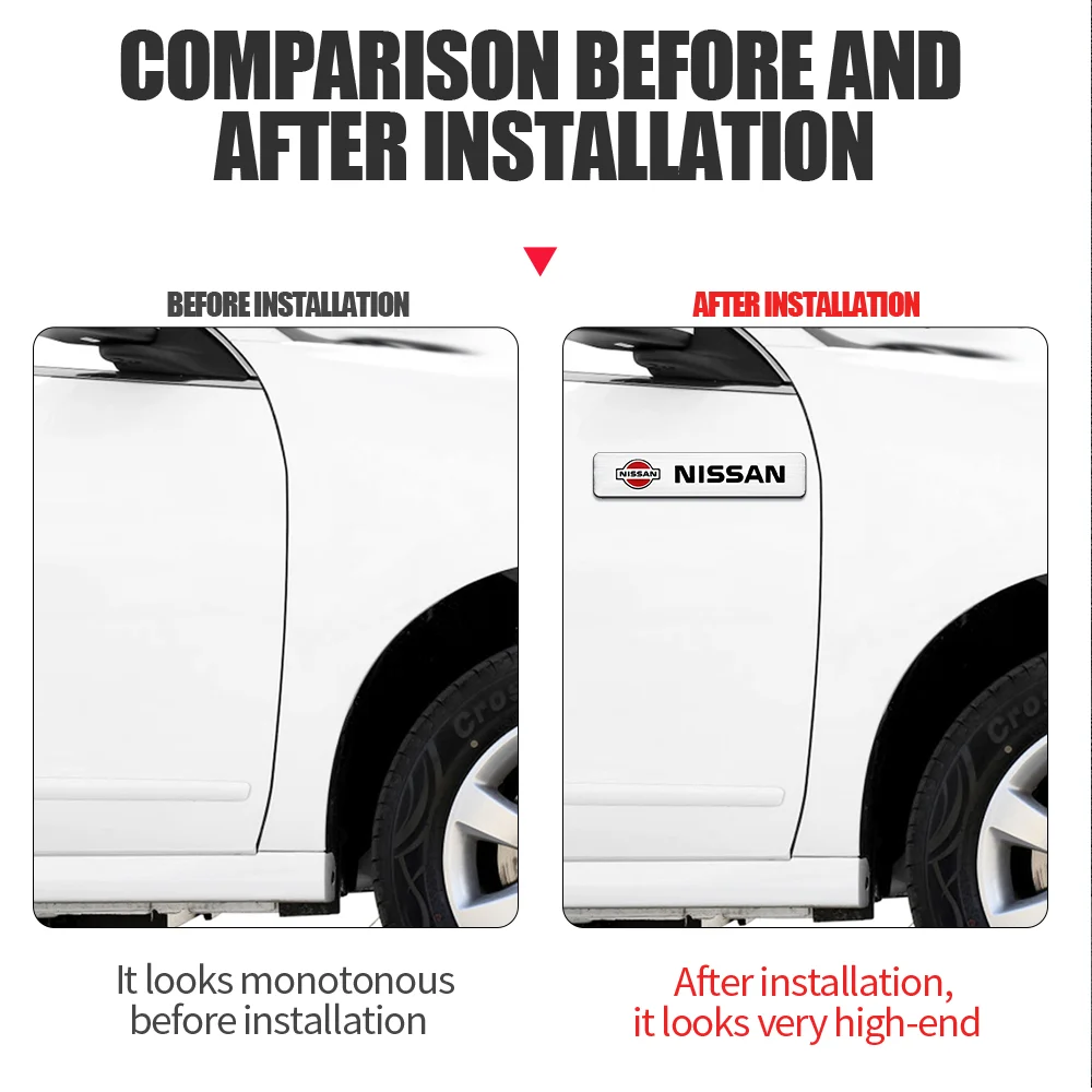 3D автомобильная алюминиевая металлическая эмблема на окно автомобиля боковое