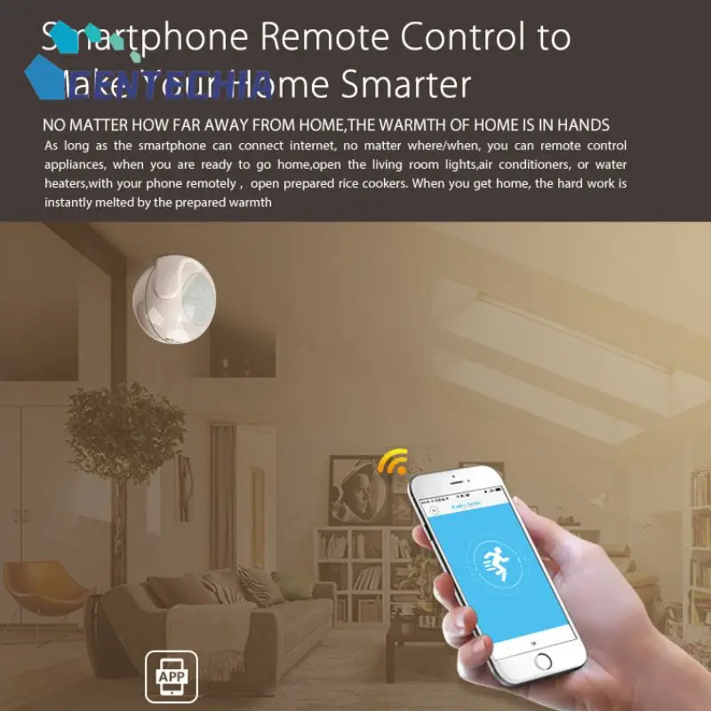 

Датчик движения с ИК-датчиком, Wi-Fi, работает с приложением Smart Life