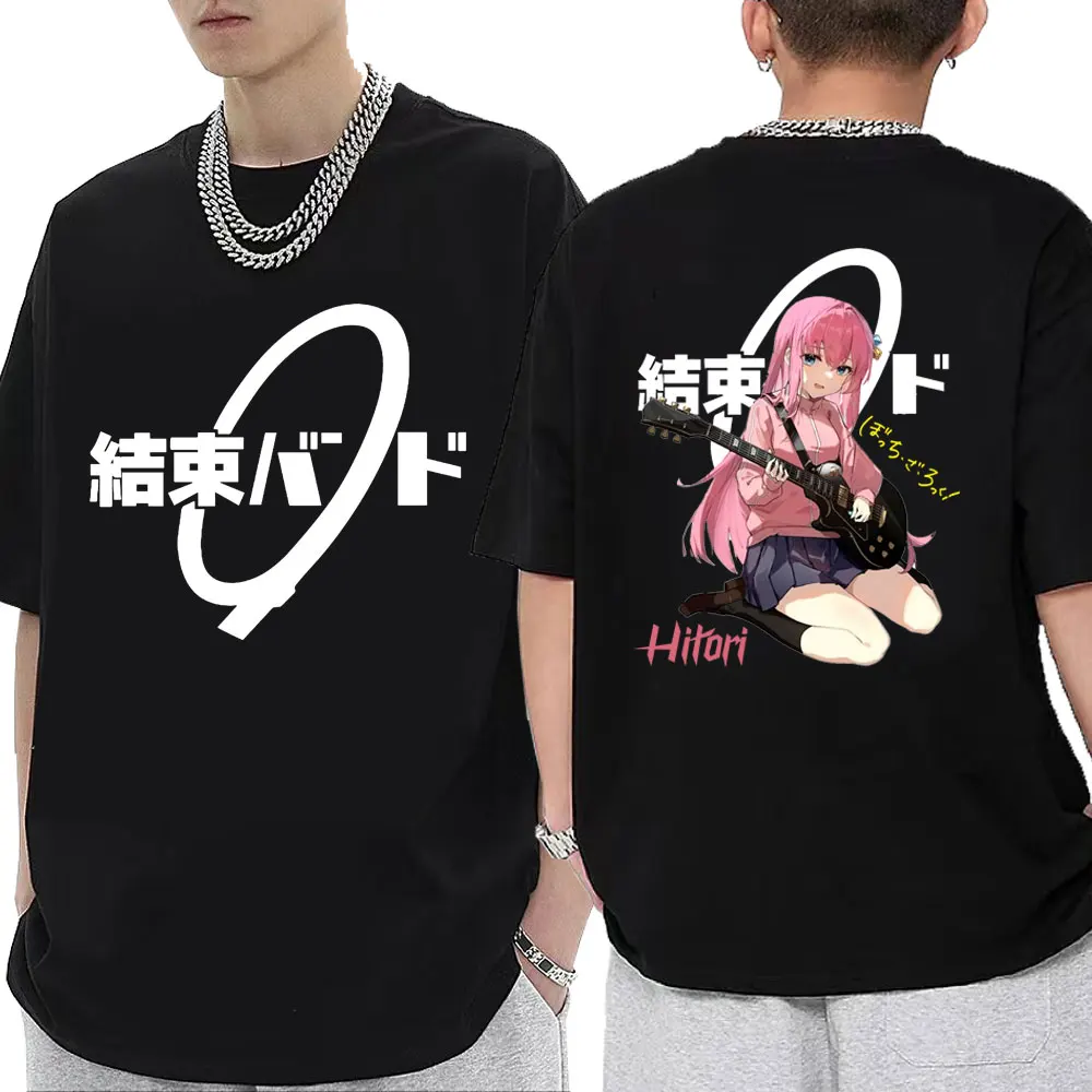 

Anime Bocchi The Rock Manga T Shirt Hitori Gotoh Kessoku Band Logo Design T Shirts Men Women Cotton Short Sleeve Oversized Tees