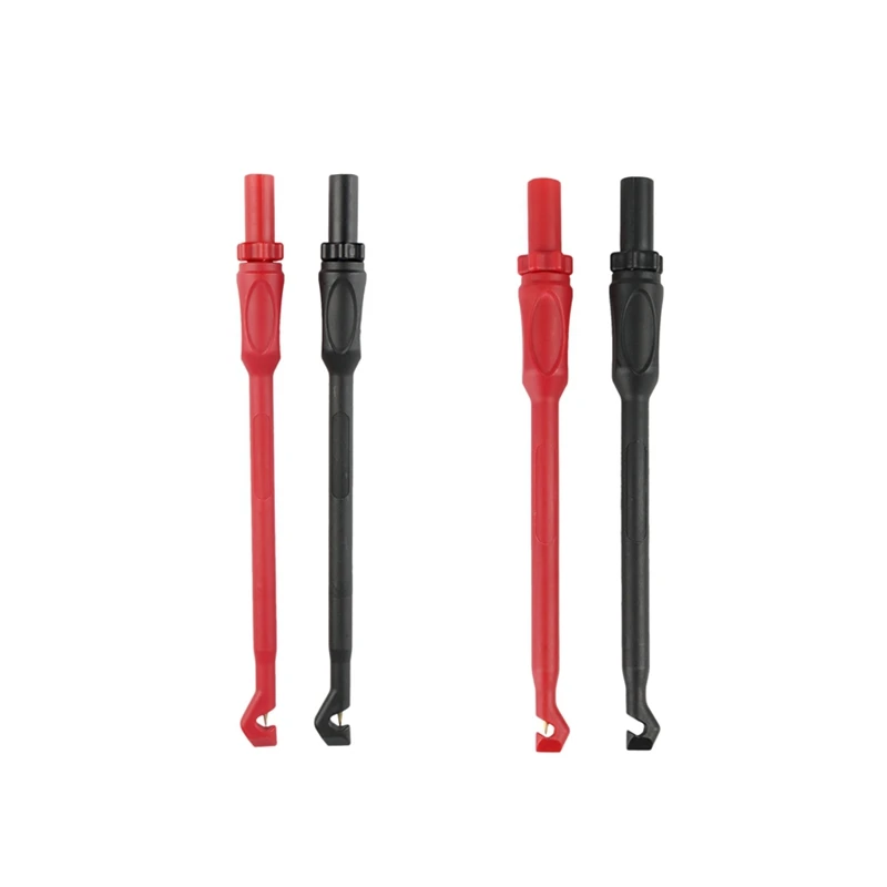 

2PCS Safety Non-Destructive Wire-Piercing Probes With 4Mm Jack Puncture Probe Multimeter Test Hook Tool